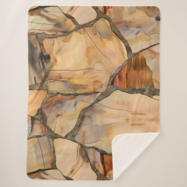 Plush Anpassbarer Sherpa-Fleece-Thread Sherpadecke (Vorderseite)