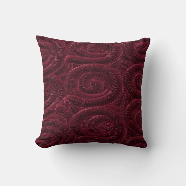 Plush Burgundy Kissen von Barbara Dean Aliaga (Vorderseite)