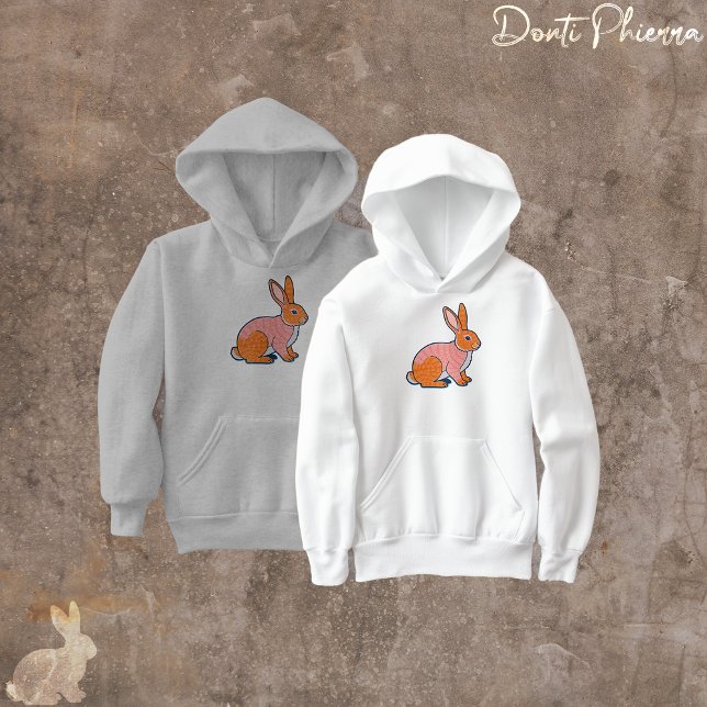 Plush Rabbit Illustration  Hoodie (Von Creator hochgeladen)