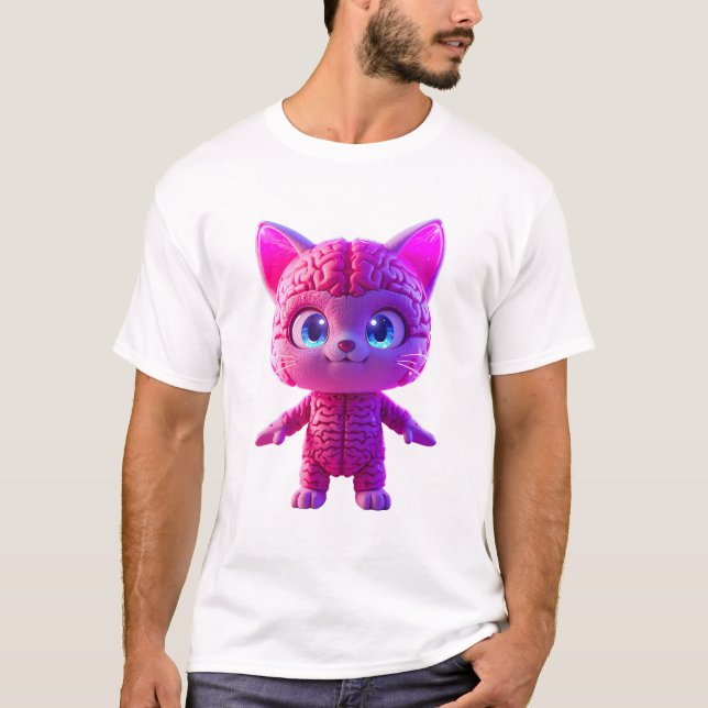 Plushie Cyberpunk Cat T-Shirt (Vorderseite)