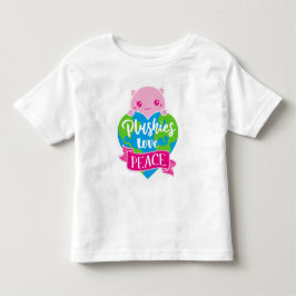 Plushies Liebe Frieden | Niedlich Kawaii Heart Ear Kleinkind T-shirt