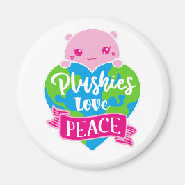 Plushies Liebe Frieden | Niedlich Kawaii Heart Ear Magnet