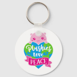 Plushies Liebe Frieden | Niedlich Kawaii Heart Ear Schlüsselanhänger