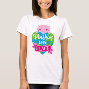 Plushies Liebe Frieden Niedlich Kawaii Heart Ear T-Shirt
