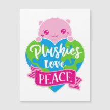 Plushies Liebe Frieden | Niedliche Kawaii Magnetka