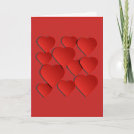 Plusieurs Coeurs Carte Saint-Valentin
