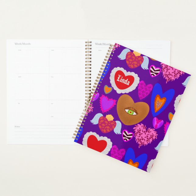 Plusieurs coeurs colorés Valentine (Devant avec enveloppe)