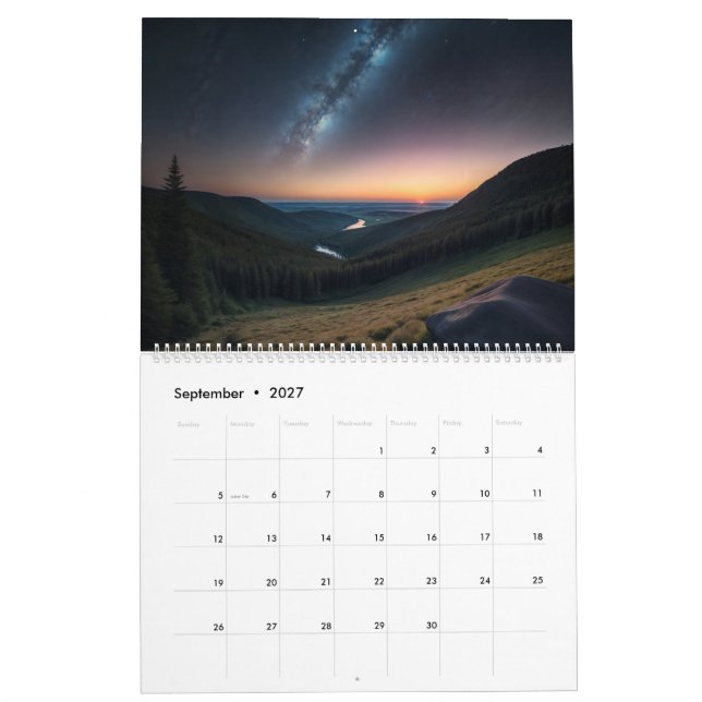 Plusieurs paysages différents Calendrier (Sep 2027)