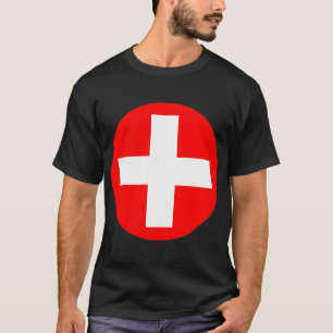 Pluszeichen im Weiß mit Rot T-Shirt