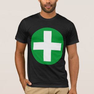 Pluszeichen in weiß mit grün T-Shirt
