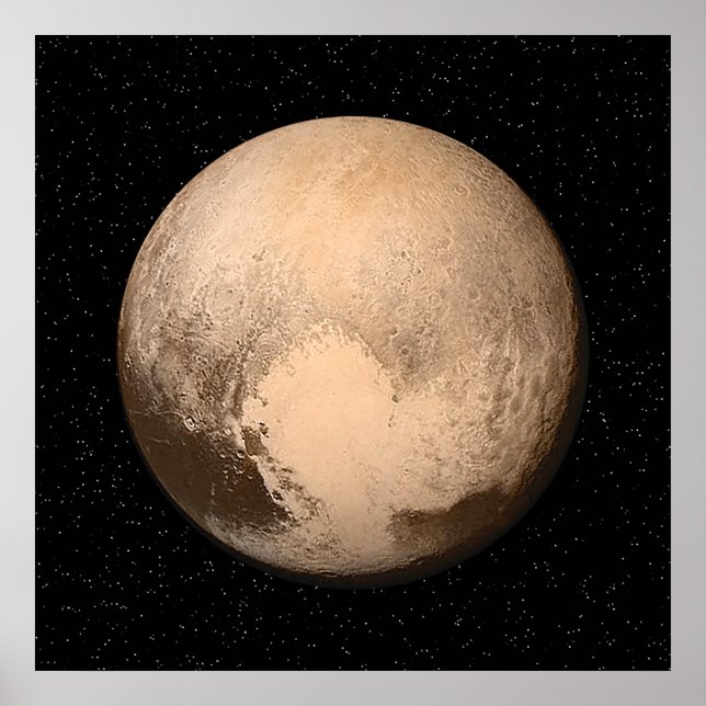 Pluto avec Star Field - Poster (Devant)