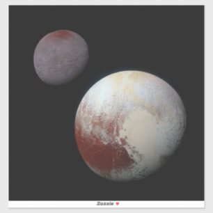 Pluto & Charon 9. oder Zwarf-Planet-Sonnensystem Aufkleber