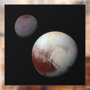 Pluto & Charon 9. oder Zwarf-Planet-Sonnensystem Fensteraufkleber