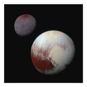 Pluto & Charon 9. oder Zwarf-Planet-Sonnensystem Fotodruck