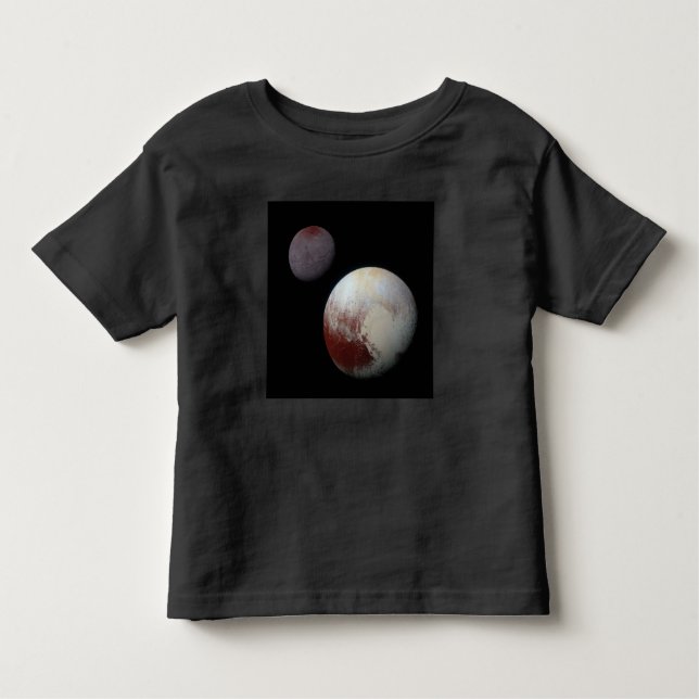 Pluto & Charon 9. oder Zwarf-Planet-Sonnensystem Kleinkind T-shirt (Vorderseite)