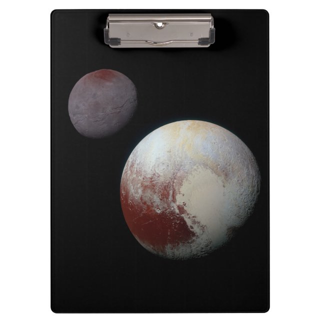Pluto & Charon 9. oder Zwarf-Planet-Sonnensystem Klemmbrett (Vorderseite)