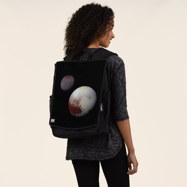 Pluto & Charon 9. oder Zwarf-Planet-Sonnensystem Rucksack (Ausgewaschen)
