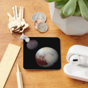 Pluto & Charon 9. oder Zwarf-Planet-Sonnensystem Schlüsselanhänger