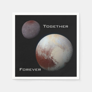 Pluto Charon Together Forever Cocktail Napkins Serviette