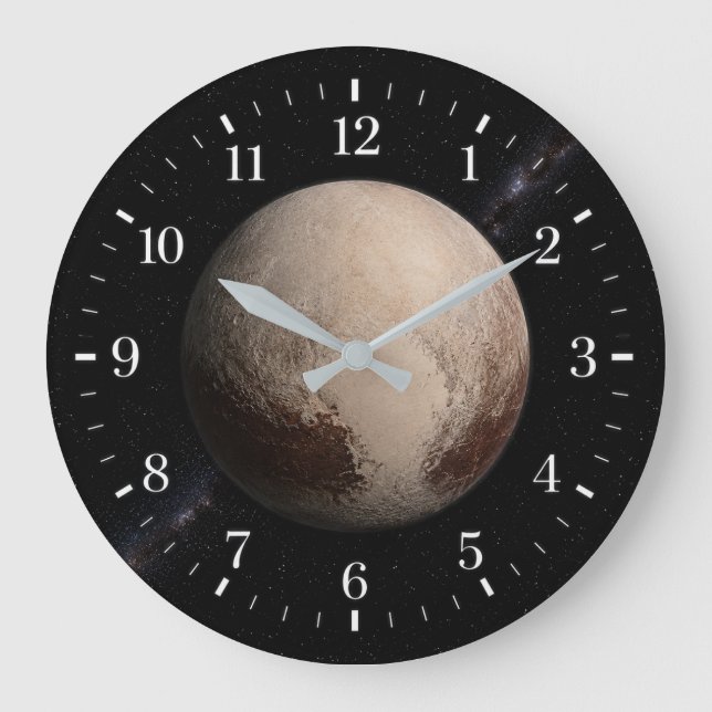 Pluto Clock 2026 Version Große Wanduhr (Vorderseite)