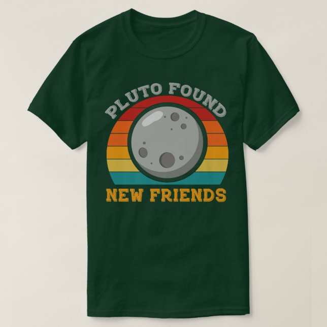 Pluto Found New Friends Solar Space Science Premiu T-Shirt (Design vorne)