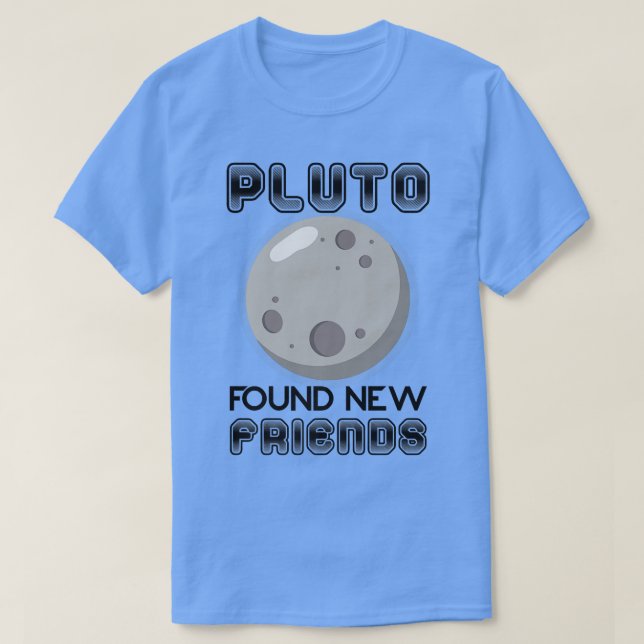 Pluto Found New Friends Solar Space Science Premiu T-Shirt (Design vorne)
