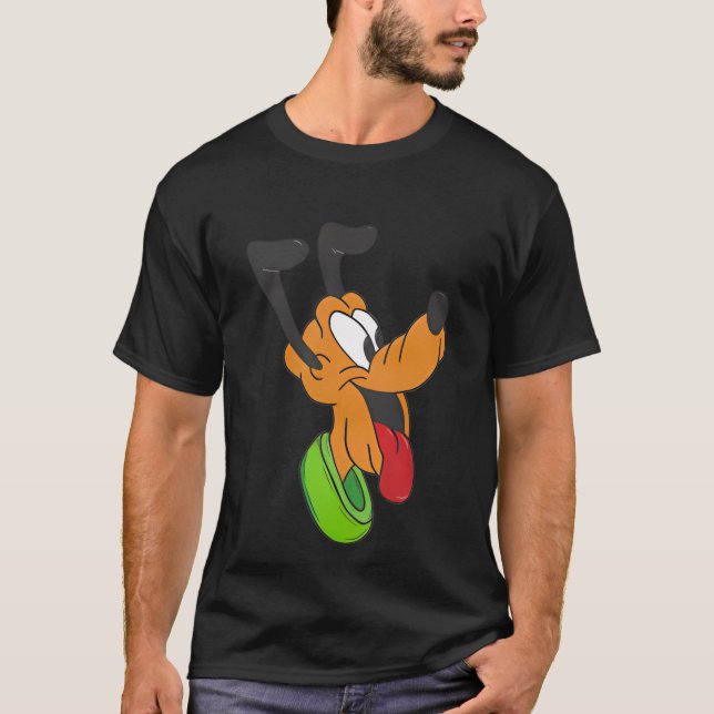 Pluto - Grüner Hintergrund T-Shirt (Vorderseite)