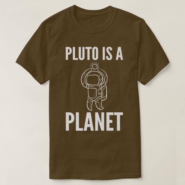 Pluto ist Planet Spaceman oder Astronaut T-Shirt (Design vorne)