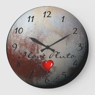 Pluto Liebhaber Große Wanduhr
