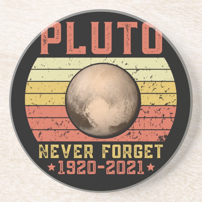 pluto NEVER FORGET Getränkeuntersetzer (Vorne)
