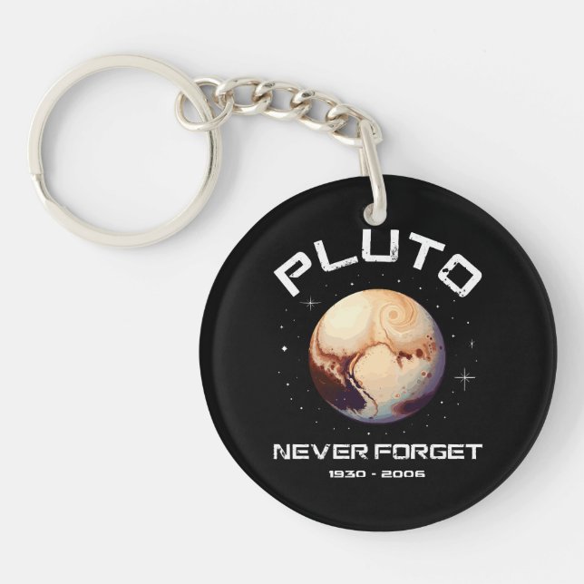 Pluto Never Forget Schlüsselanhänger (Vorderseite)