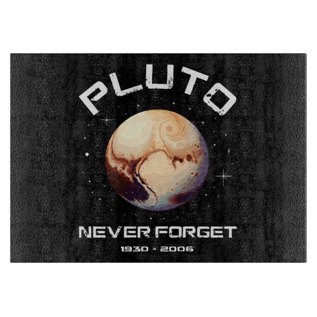 Pluto Never Forget Schneidebrett (Vorderseite)