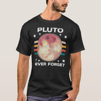 Pluto Never Vergessen - Retro gestörtes Design - S T-Shirt