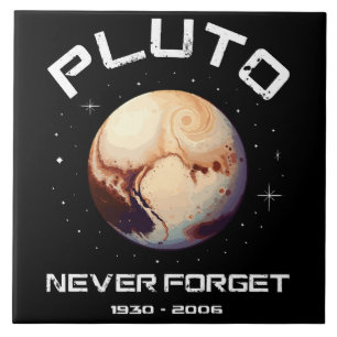 Pluto Niemals Vergessen Fliese