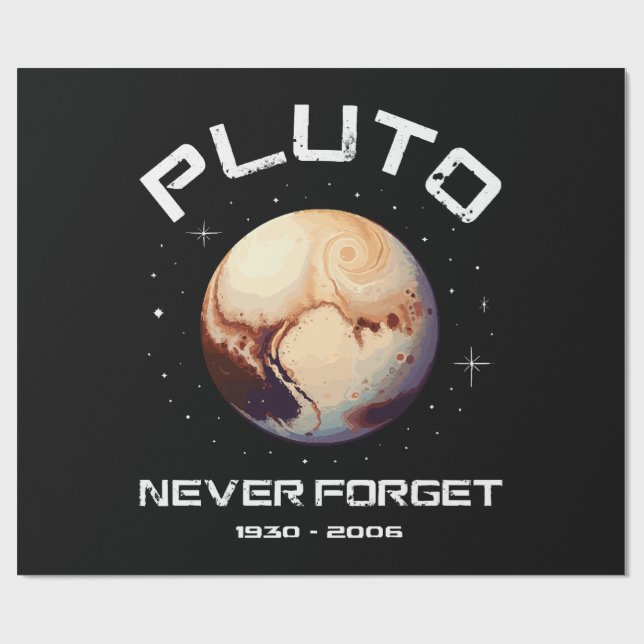 Pluto Niemals Vergessen Geschenkpapier (Flach)