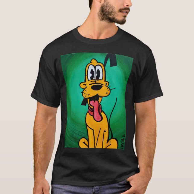 Pluto on Green T-Shirt (Vorderseite)