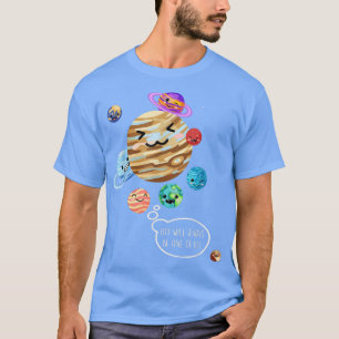 Pluto Planet Funny Space Cartoon Planeten nie für T-Shirt