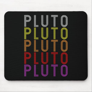 Pluto Planet Retro Vintag Astronomie T - Shirt Mousepad