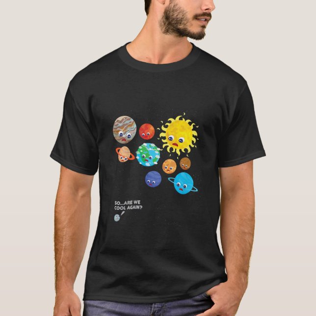 Pluto Planet Solar System Dwarf Planets Space Astr T-Shirt (Vorderseite)