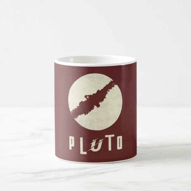 Pluto Planet Space Design Mug Kaffeetasse (Mittel)