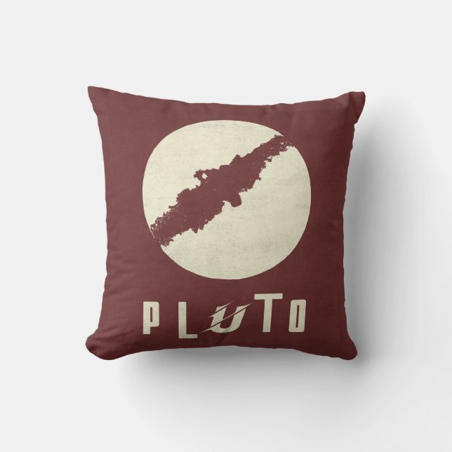 Pluto Planet Space Design Throw Pillow Kissen (Vorderseite)