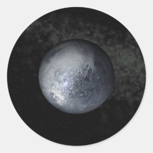 Pluto Runder Aufkleber