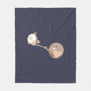 Pluto Selfie Fleecedecke