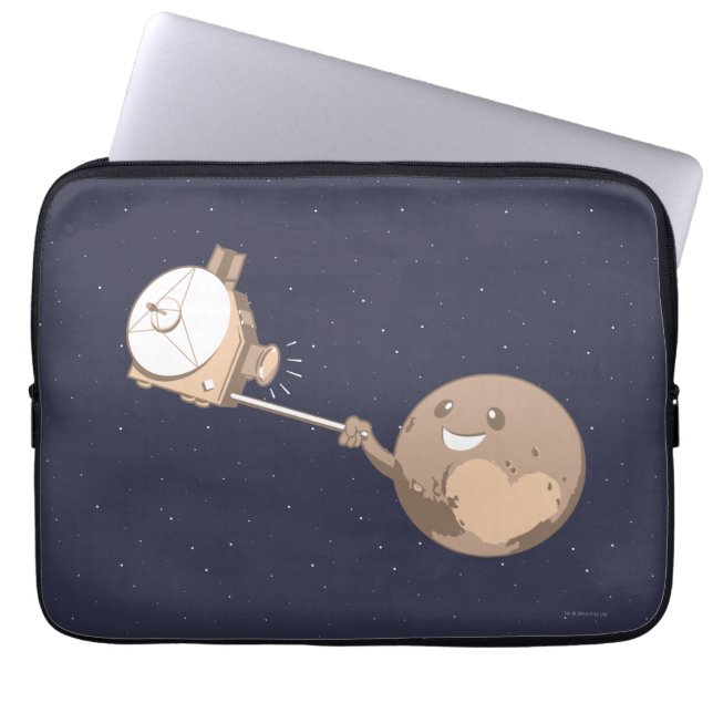 Pluto Selfie Laptopschutzhülle (Vorderseite)