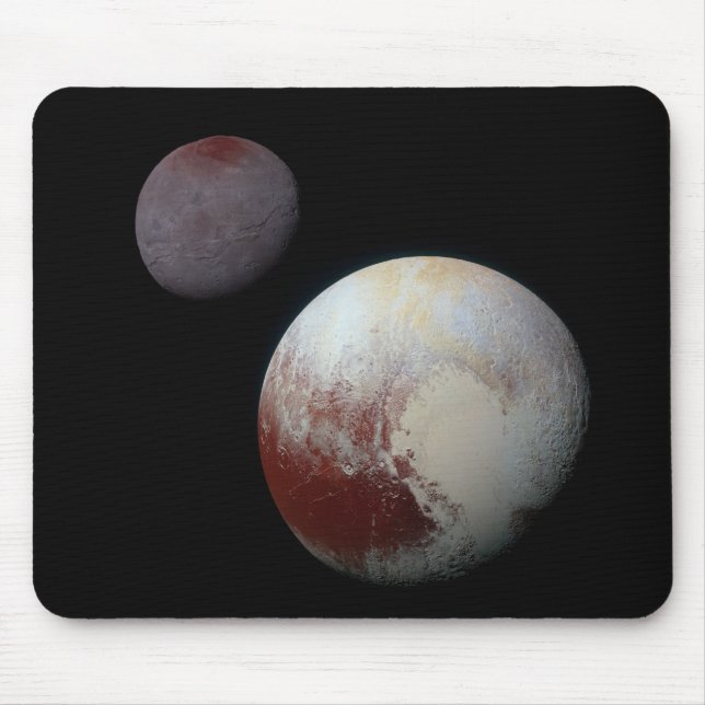 Pluto und Charon 9. oder Zwergplanet Sonnensystem Mousepad (Vorne)