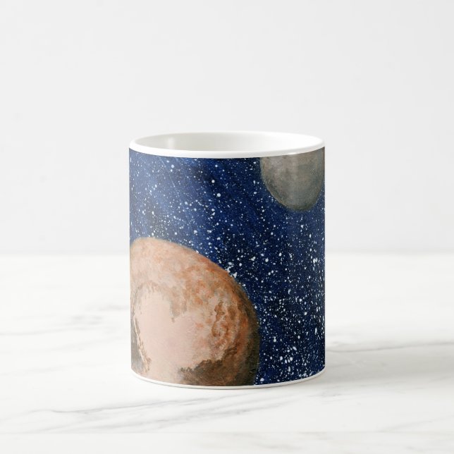 Pluto und Charon Kaffeetasse (Mittel)
