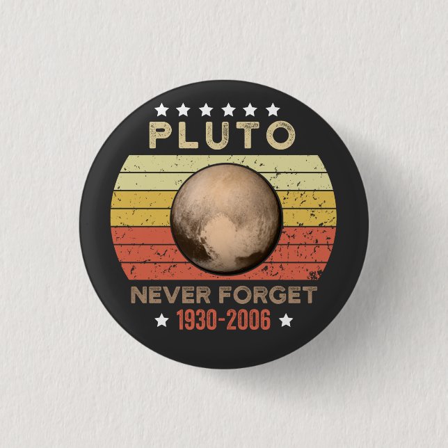 Pluto Vergessen Sie 1930-2006 nie Button (Vorderseite)