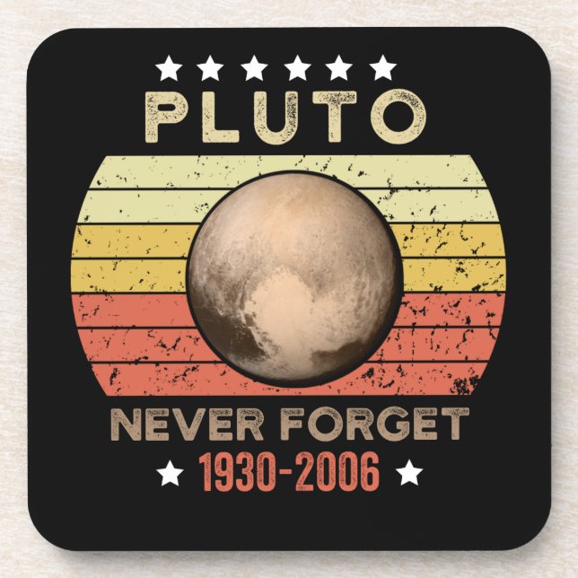 Pluto Vergessen Sie 1930-2006 nie Getränkeuntersetzer (Vorderseite)