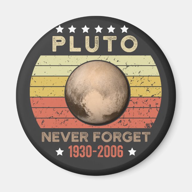 Pluto Vergessen Sie 1930-2006 nie Magnet (Vorne)