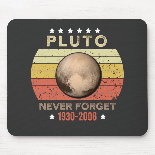 Pluto Vergessen Sie 1930-2006 nie Mousepad (Vorne)